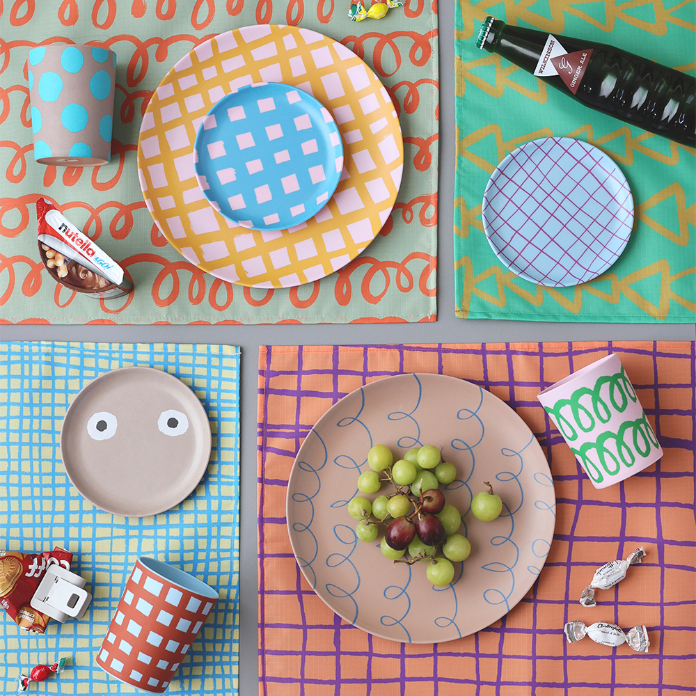 Goma Place mat Narrow check | 8000000works | エイトミリオン